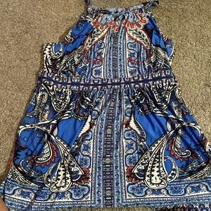 blue/multicolored tank